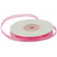 Chiffonband pink 1 Rolle 6mm x 25m Organzaband