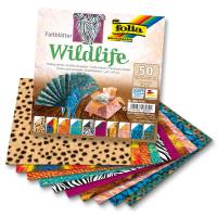 Faltblätter Wildlife 50 Blatt, 15x15 cm, 80 g/m²