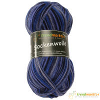 Wolle Set grau blau 4fädig Sockenwolle je 100 g 1x grau und 1 x blau/violett